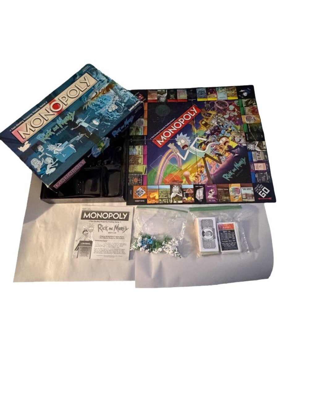 2016 Monopoly Rick and Morty Edition USAopoly Adult Board Game Appears Complete